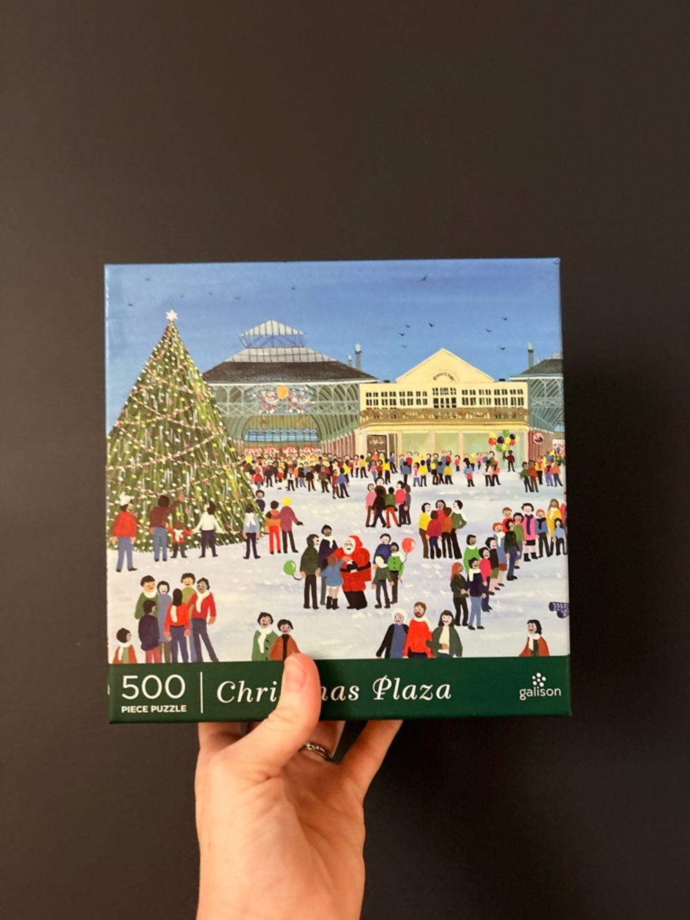 Galison Christmas Plaza 500 Piece Jigsaw Puzzle - Picture 3 of 4